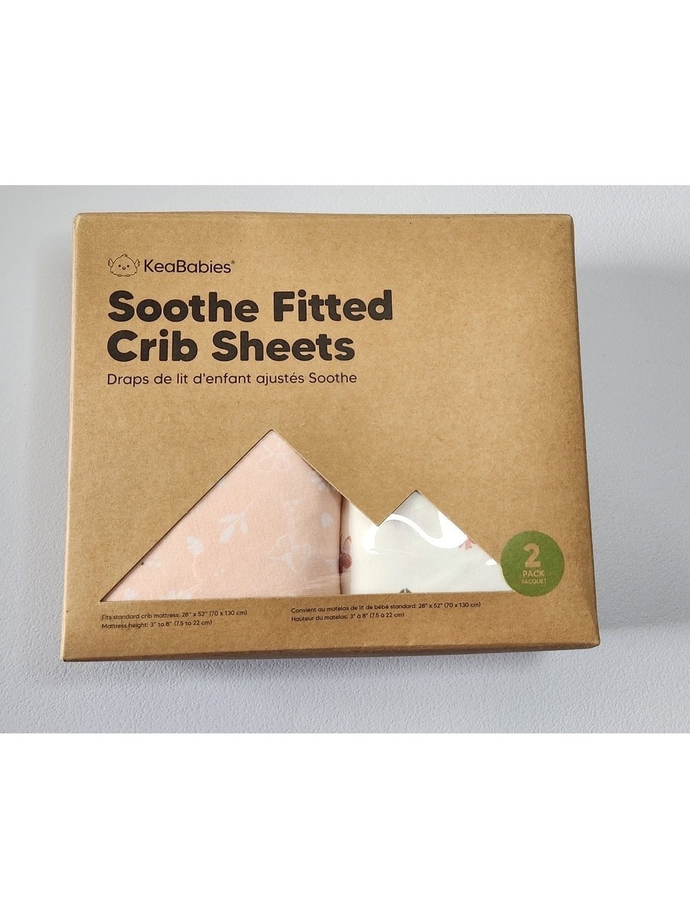 KeaBabies Soothe Fitted Crib Sheets 2 Pack
